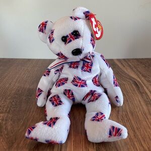 3 FOR $25: Authentic TY Beanie Babies Jack the Flag Bear, 2003. NWT